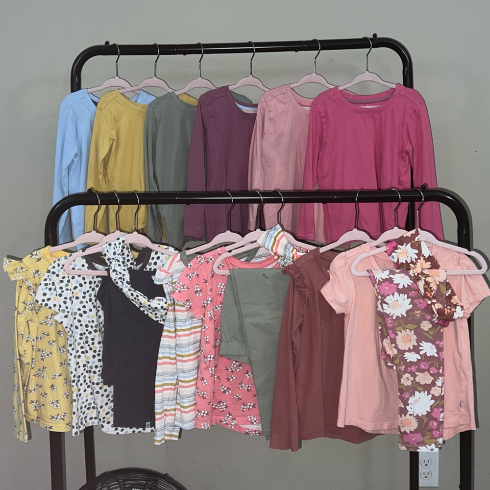 The Honest Company Girls 4T 5T Fall Basics Mix & Match 100% Cotton 18 Pieces